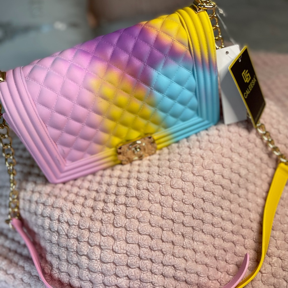 Caleesa Blue, Pink, Purple and Yellow Crossbody